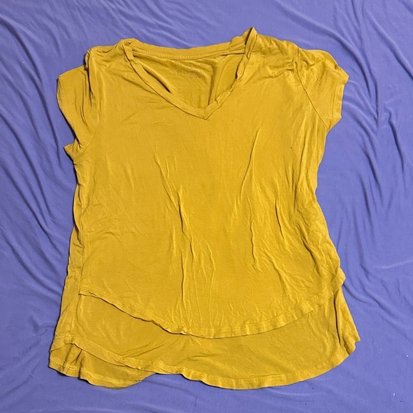 Latched Mama Tops - Latched Mama Yellow V-Neck Short Sleeve Top